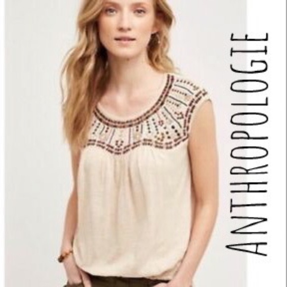 SOLD | Anthropologie | Sleeveless Top - Picture 2 of 5